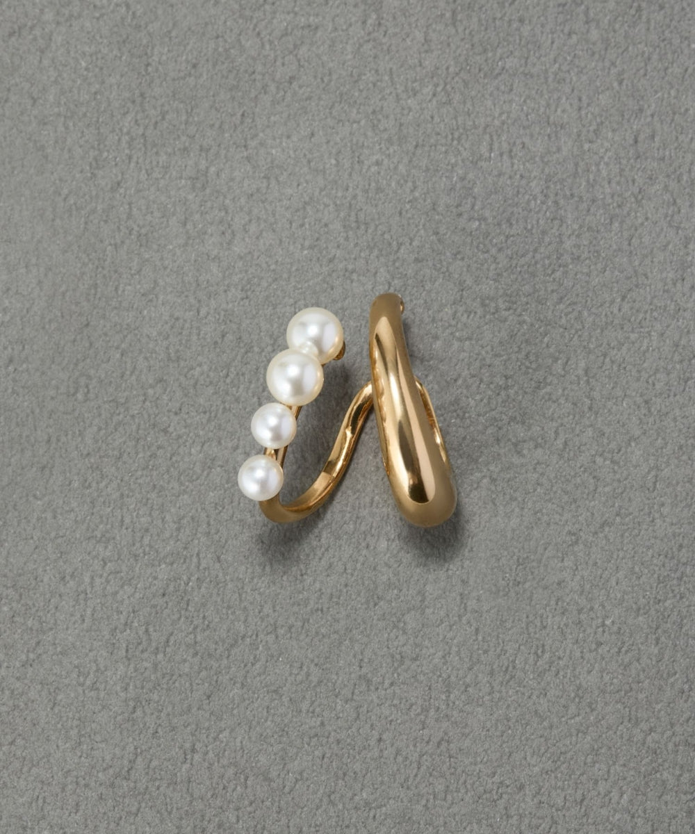 【シリーズ累計販売10000点突破！】≪雑誌掲載商品≫ドレッシングパールイヤーカフ