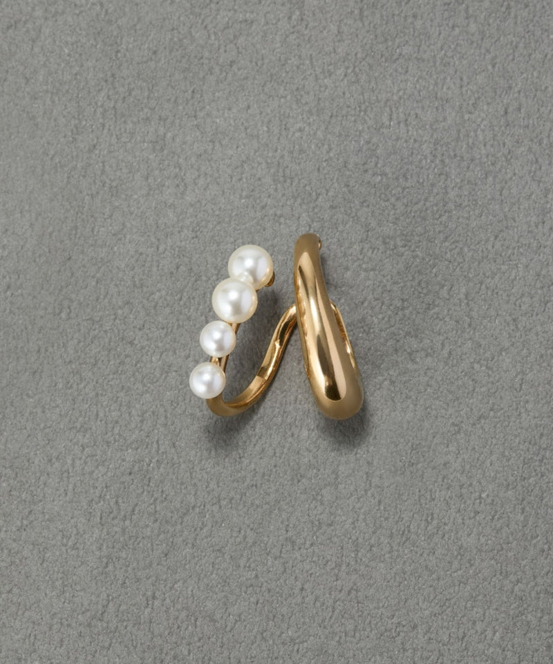 【シリーズ累計販売10000点突破！】≪雑誌掲載商品≫ドレッシングパールイヤーカフ