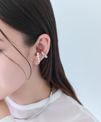 【シリーズ累計販売10000点突破！】≪雑誌掲載商品≫ドレッシングパールイヤーカフ