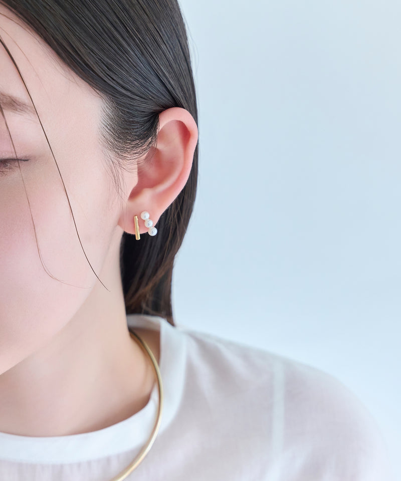 【シリーズ累計販売15000点突破！】ダブルデコレイトカフイヤリング