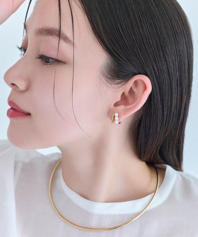 【シリーズ累計販売15000点突破！】ダブルデコレイトカフイヤリング