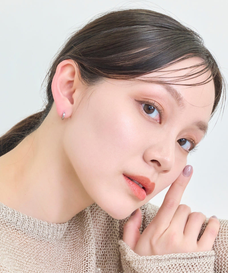 【金属アレルギー対応】ワンタッチメタルフープミニピアス(片耳)/サージカルステンレス