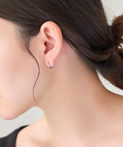 【金属アレルギー対応】ワンタッチメタルフープミニピアス(片耳)/サージカルステンレス