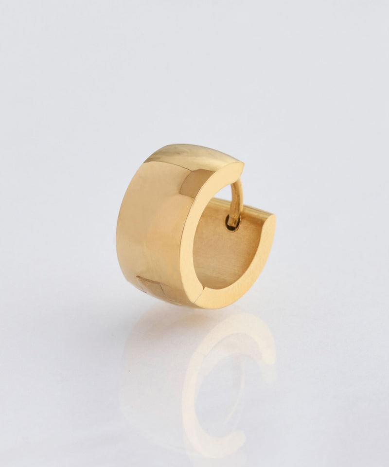 【金属アレルギー対応】ワンタッチワイドフープミニピアス(片耳)/サージカルステンレス