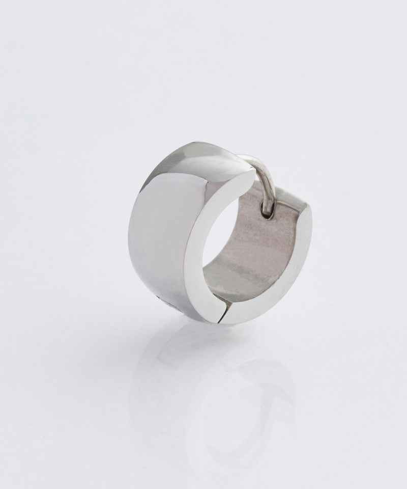 【金属アレルギー対応】ワンタッチワイドフープミニピアス(片耳)/サージカルステンレス