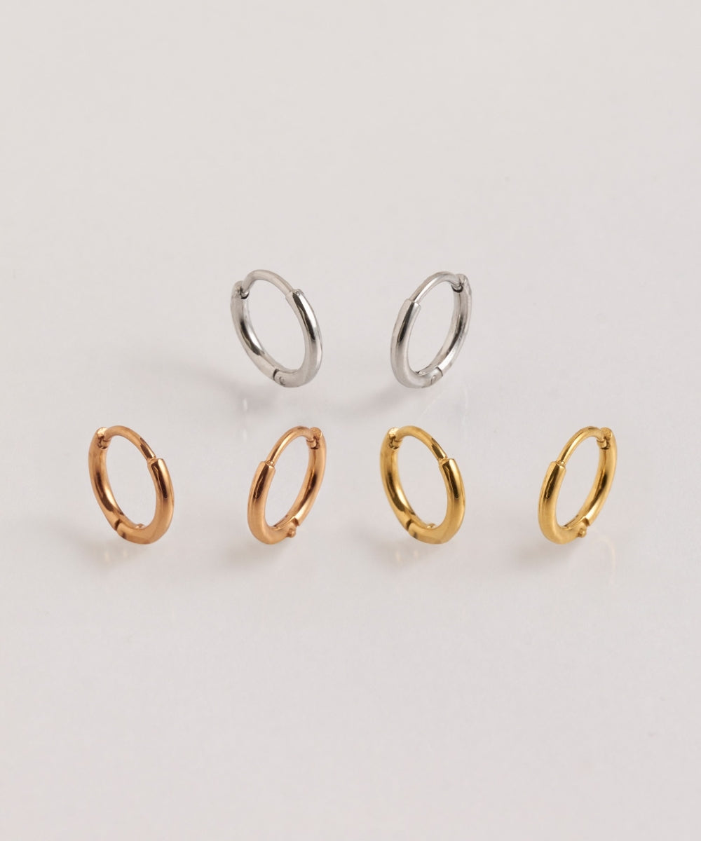 【シリーズ累計販売10000点突破！】【金属アレルギー対応】ミニフープピアス/サージカルステンレス/ジェンダーレス