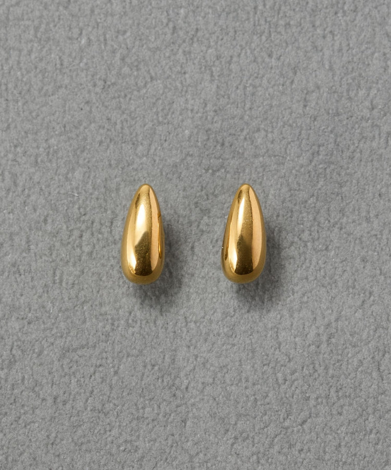 <新色>【金属アレルギー対応】プックリハーフフープミニピアス/サージカルステンレス