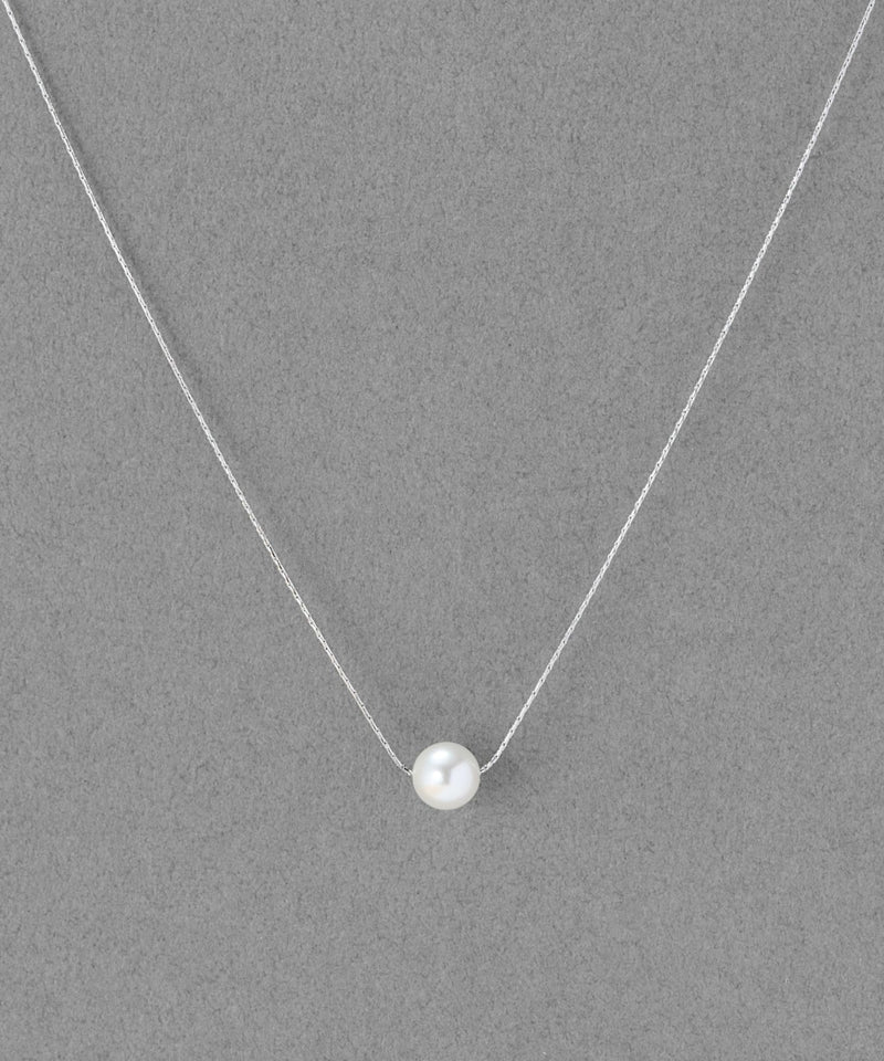 【金属アレルギー対応】ワントップパールネックレス/サージカルステンレス