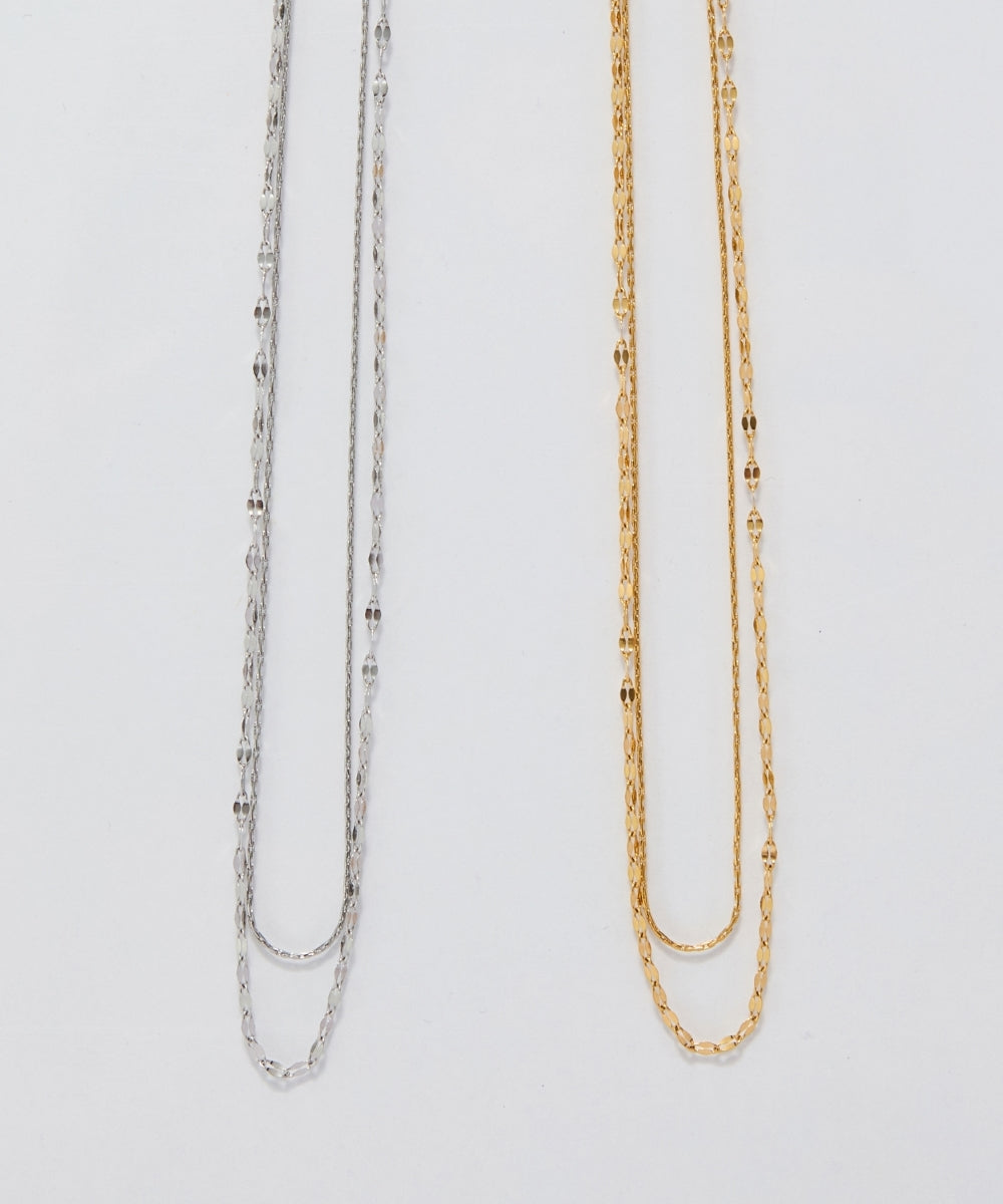 ダブルチェーンネックレス/サージカルステンレス