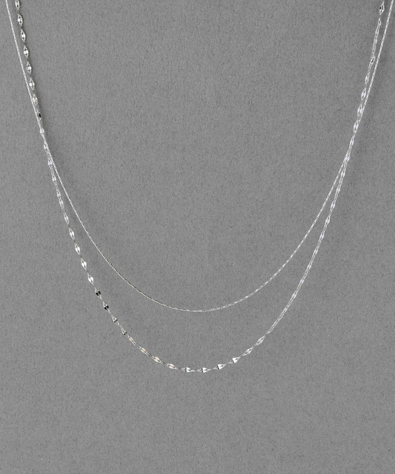 【金属アレルギー対応】ダブルチェーンネックレス/サージカルステンレス