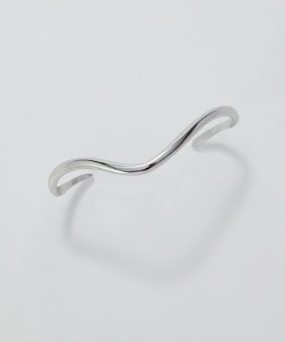 【金属アレルギー対応】ウェーブラインメタルバングル/サージカルステンレス