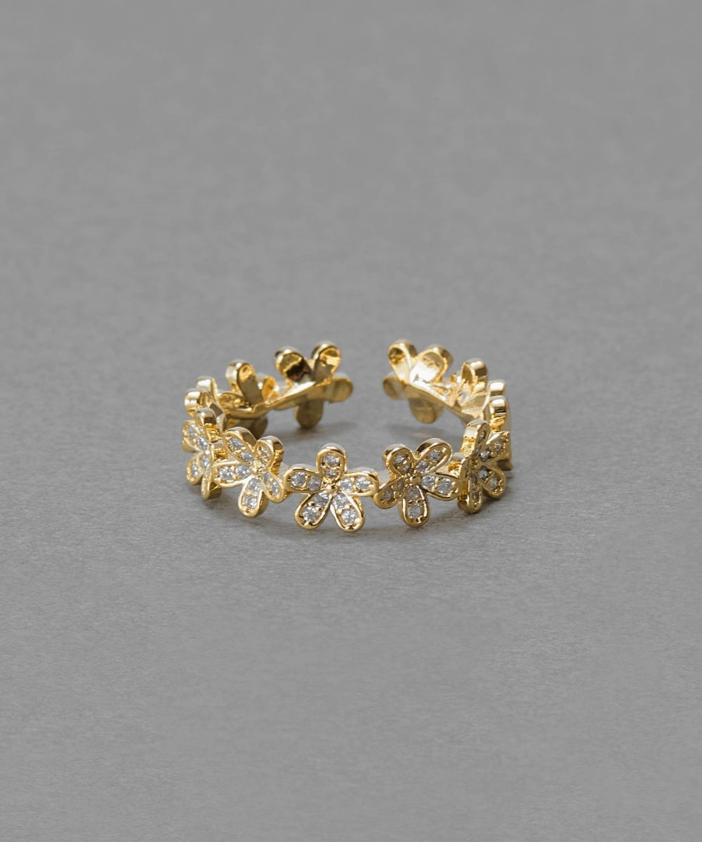 フローラルビジューレースカフリング