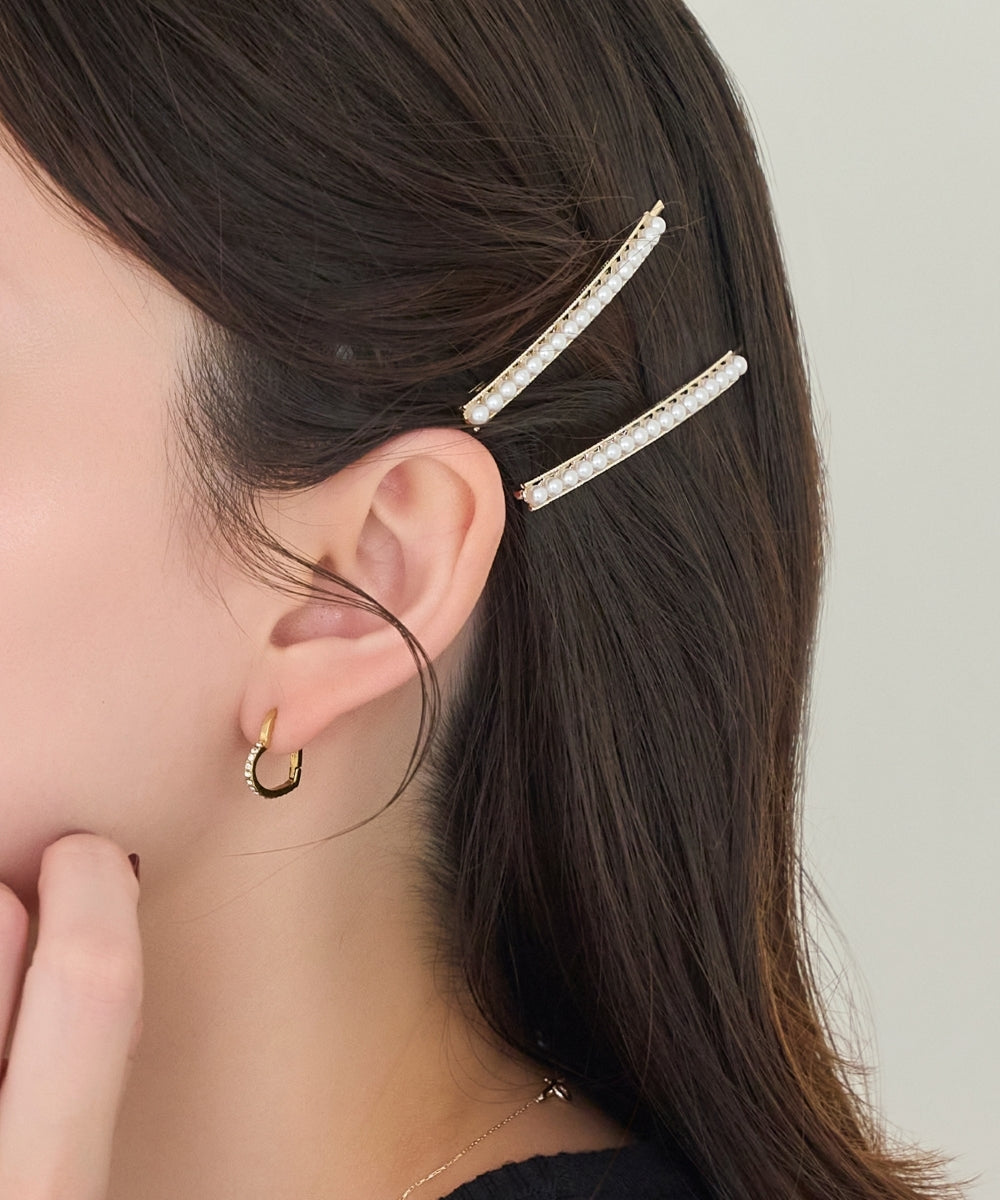 2setプチパールヘアピン