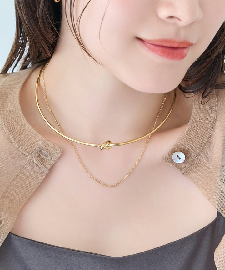 Phoebe/フィービィー】 ノットラインレイヤードチョーカー