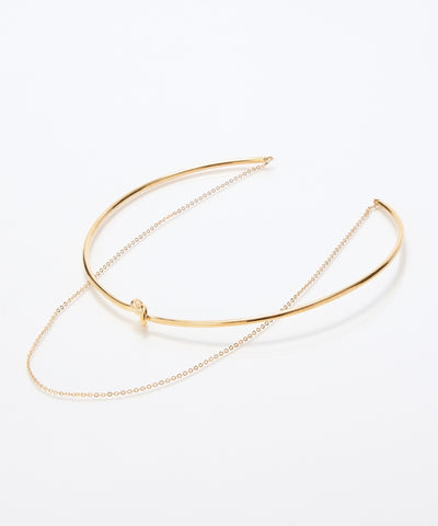 ノットラインレイヤードチョーカー/ネックレス/ネックカフ/36cm