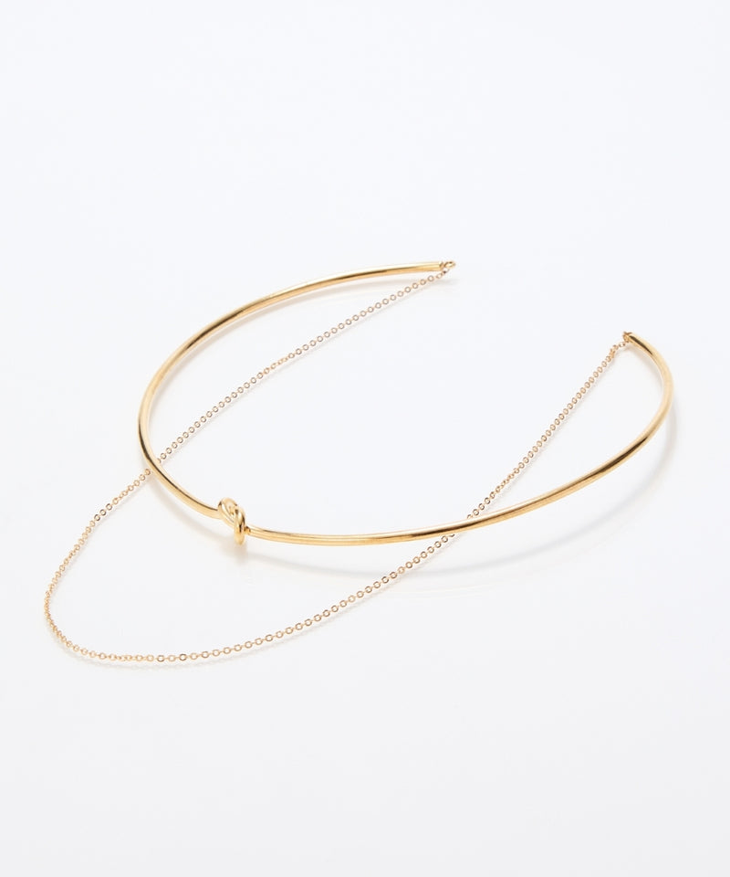 ノットラインレイヤードチョーカー/ネックレス/ネックカフ/36cm