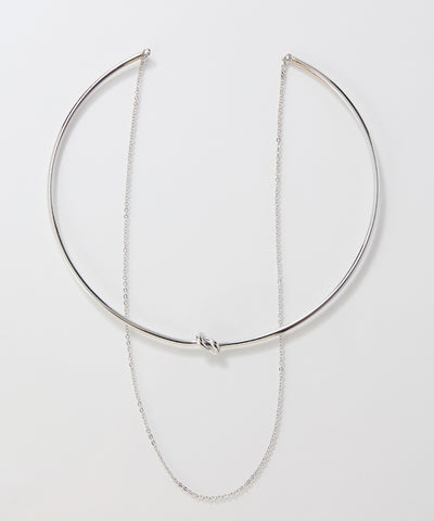 ノットラインレイヤードチョーカー/ネックレス/ネックカフ/36cm