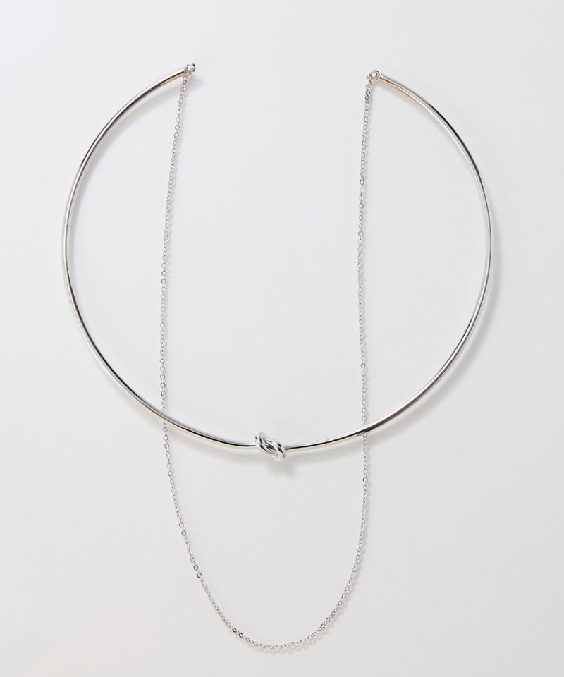 ノットラインレイヤードチョーカー/ネックレス/ネックカフ/36cm
