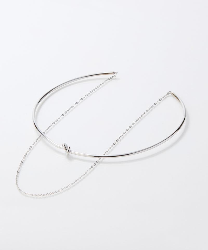 ノットラインレイヤードチョーカー/ネックレス/ネックカフ/36cm