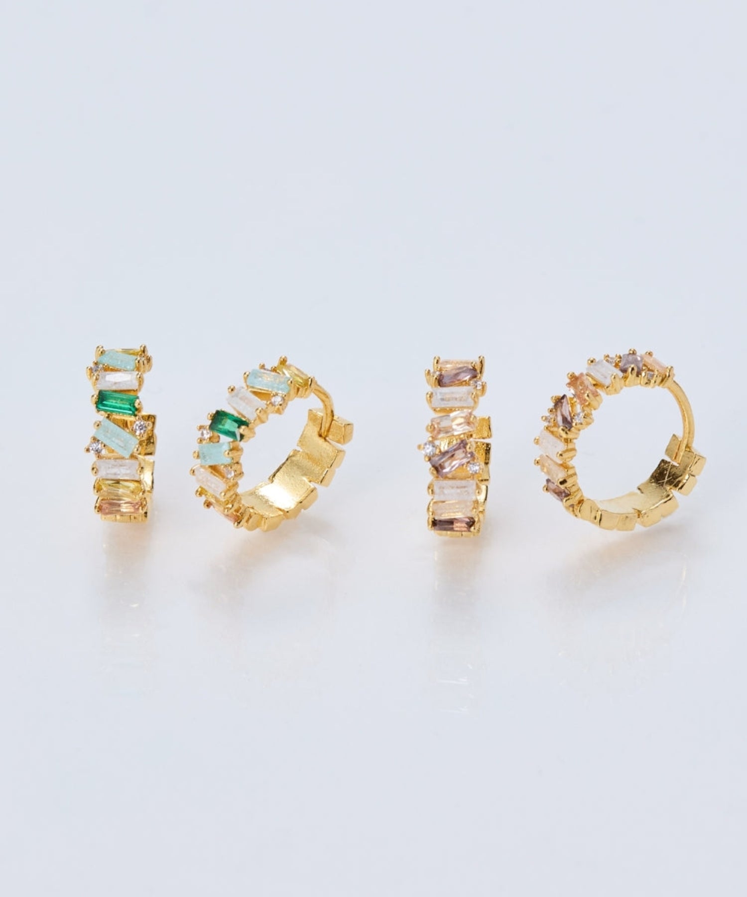 グレースカラービジューフープピアス