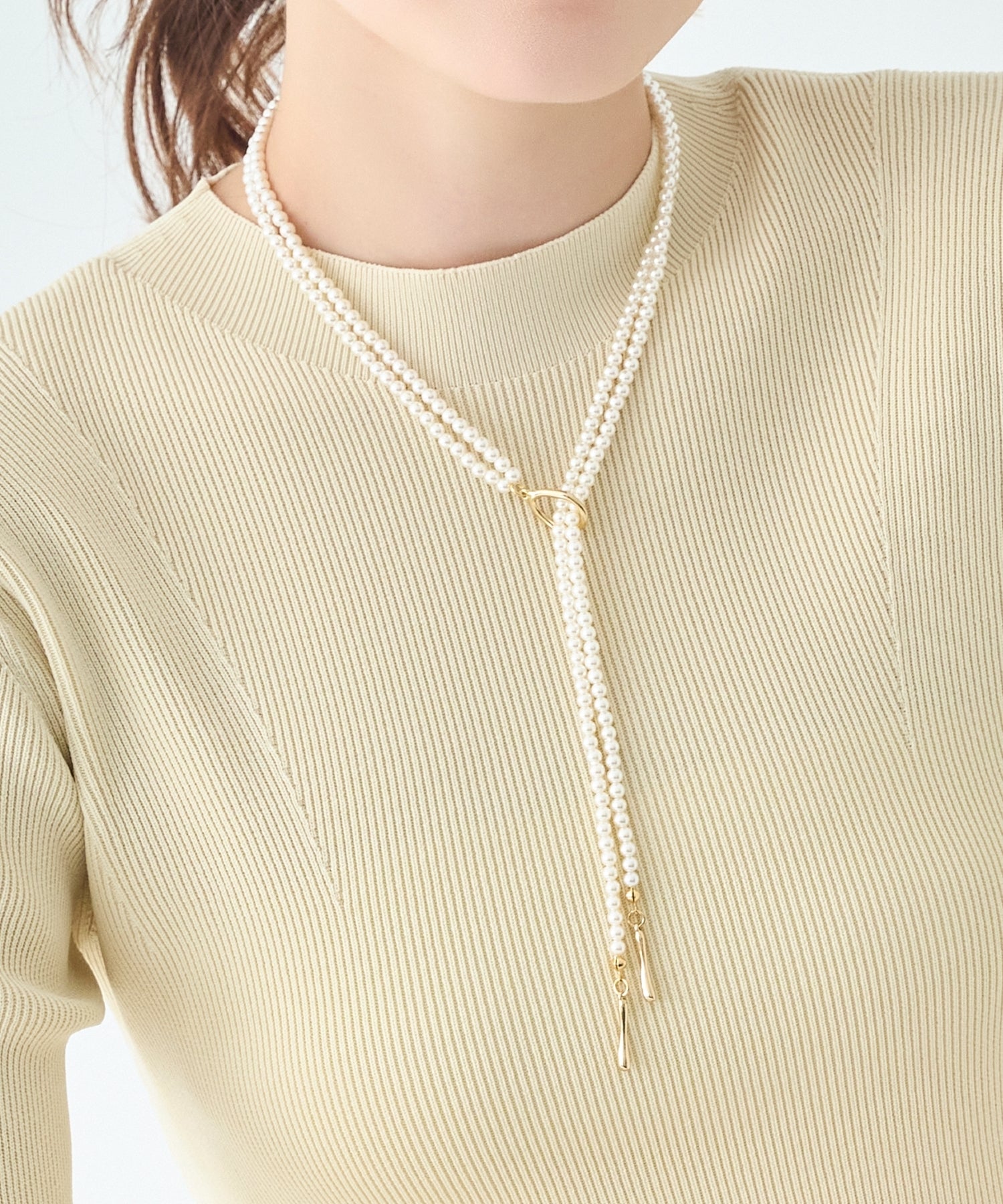 2wayパールチョーカーネックレス/連パール