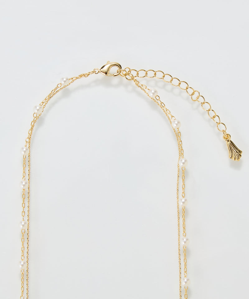 2setエレガントパールネックレス/2連/重ね付け