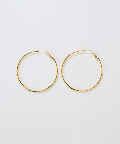 【金属アレルギー対応】ライトフープビッグピアス/ステンレス