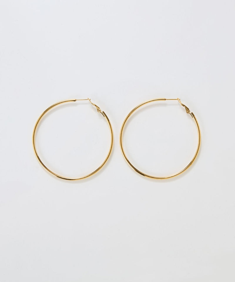 【金属アレルギー対応】ライトフープビッグピアス/ステンレス