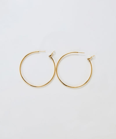 【金属アレルギー対応】ライトフープビッグピアス/ステンレス