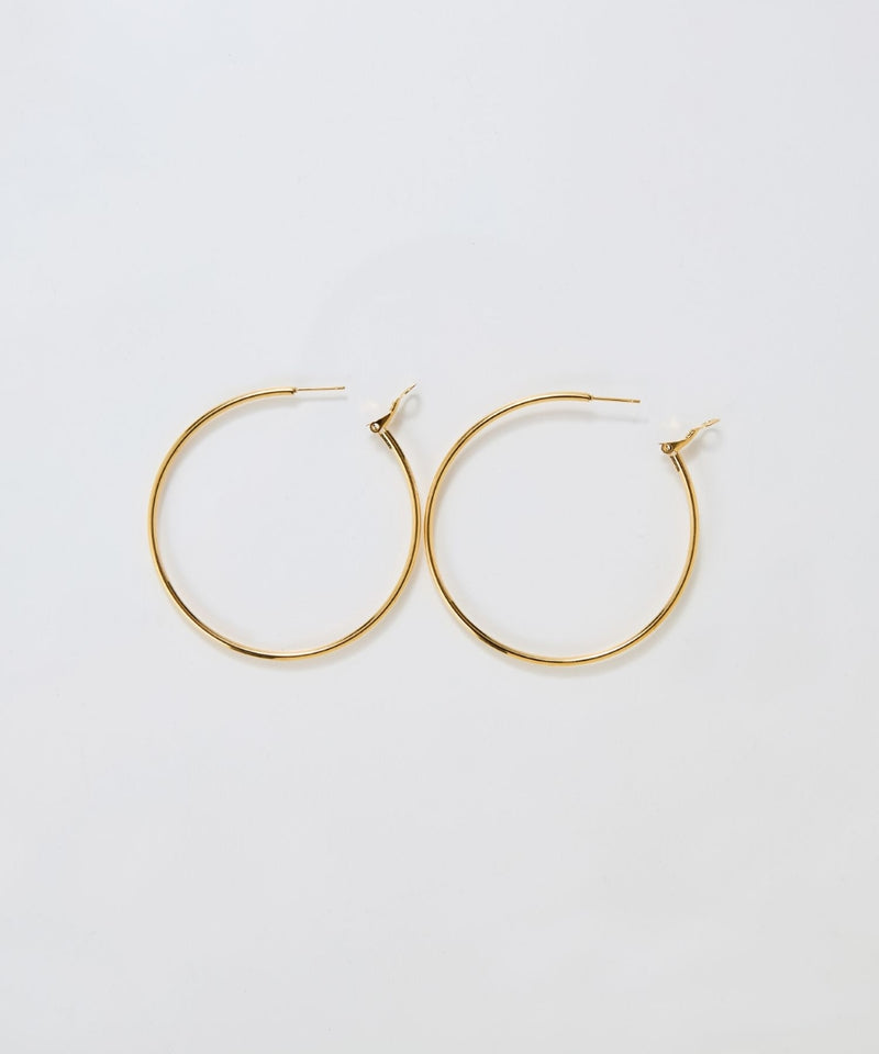 【金属アレルギー対応】ライトフープビッグピアス/ステンレス