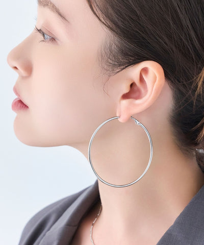 【金属アレルギー対応】ライトフープビッグピアス/ステンレス