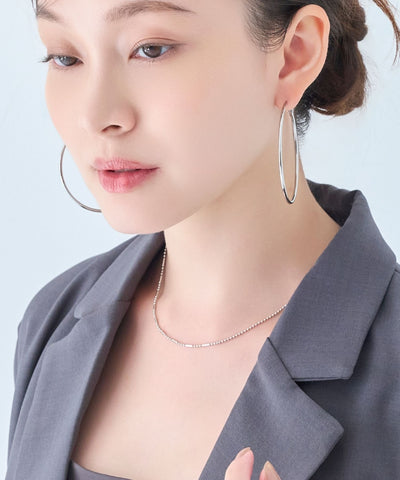 【金属アレルギー対応】リンキーデザインチェーンネックレス ニッケルフリー