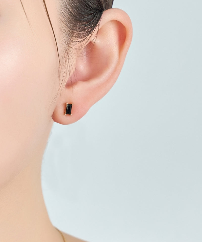 シャインフレームレクタングルピアス（片耳）