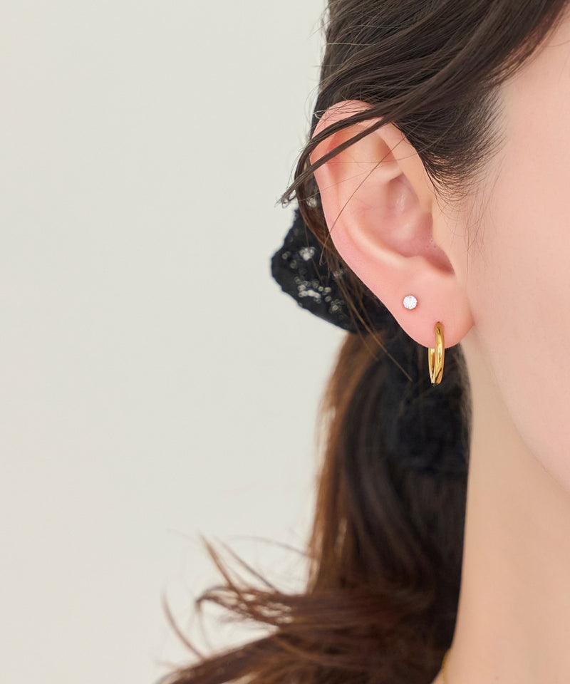 【金属アレルギー対応】ビジューピアス/サージカルステンレス