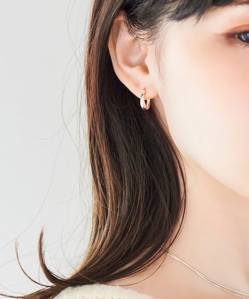 【SV925】ソフトミニフープピアス（片耳）