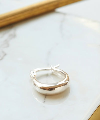 【SV925】ソフトミニフープピアス（片耳）