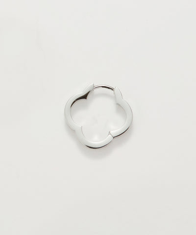 【金属アレルギー対応】フラワーワンタッチフープピアス/サージカルステンレス（片耳）