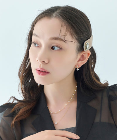 クラッシービジューヘアピン/ベロア