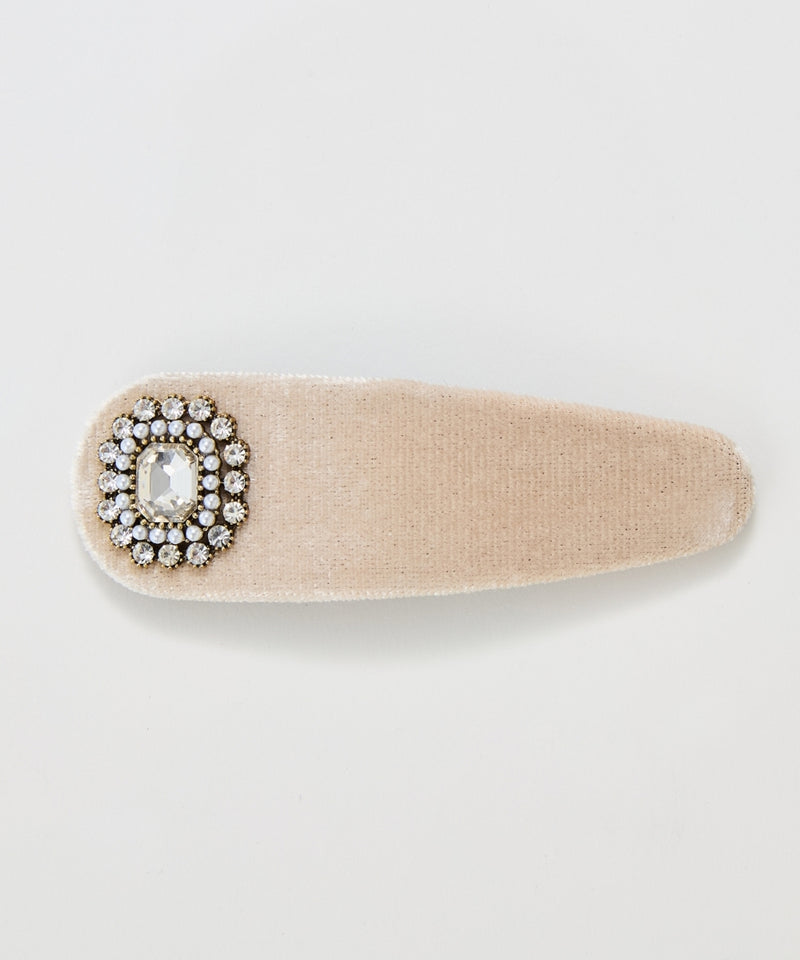 クラッシービジューヘアピン/ベロア