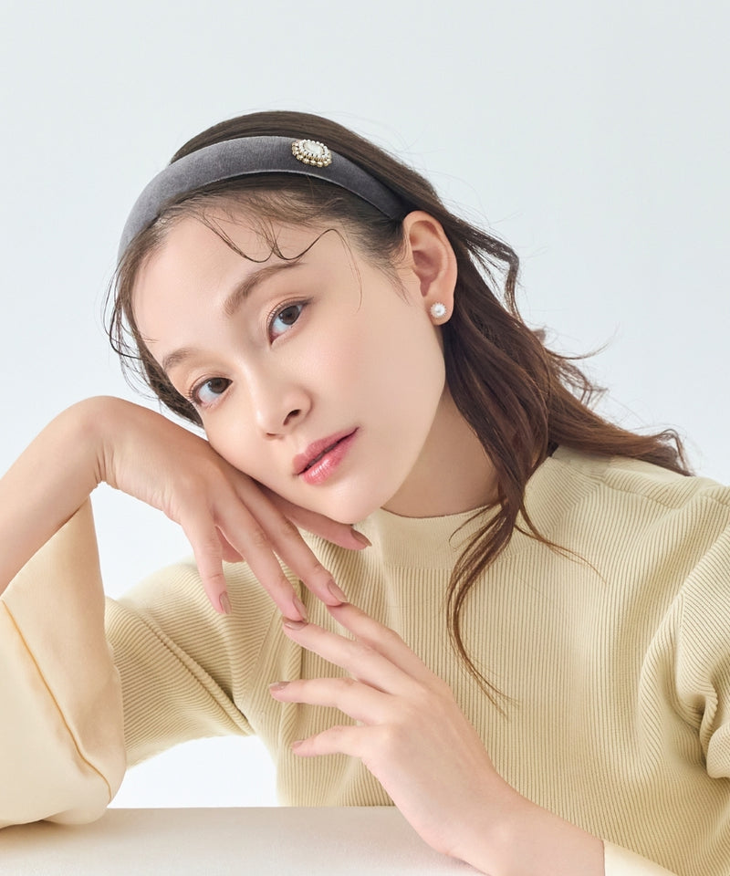 クラッシービジューカチューシャ/ベロア