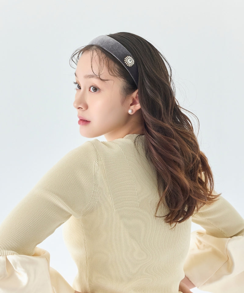 クラッシービジューカチューシャ/ベロア