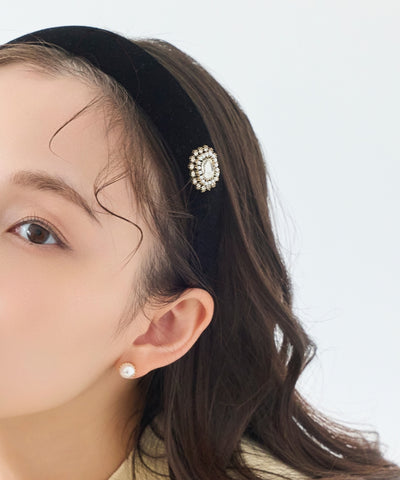 クラッシービジューカチューシャ/ベロア