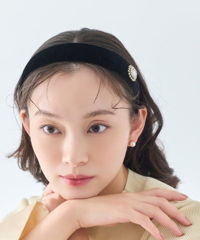 クラッシービジューカチューシャ/ベロア