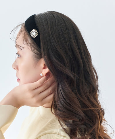 クラッシービジューカチューシャ/ベロア