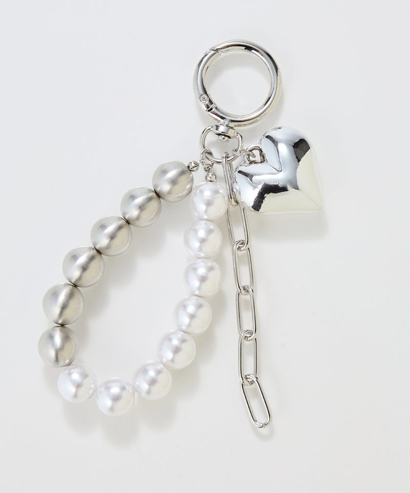 ハートメタルボールバッグチャーム