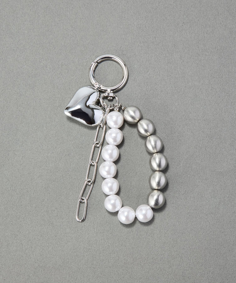 ハートメタルボールバッグチャーム