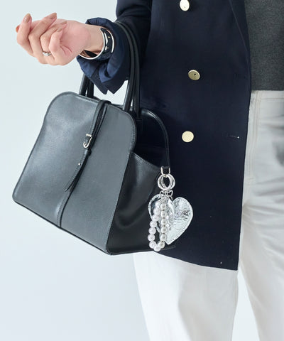 ハートレザーバッグチャーム