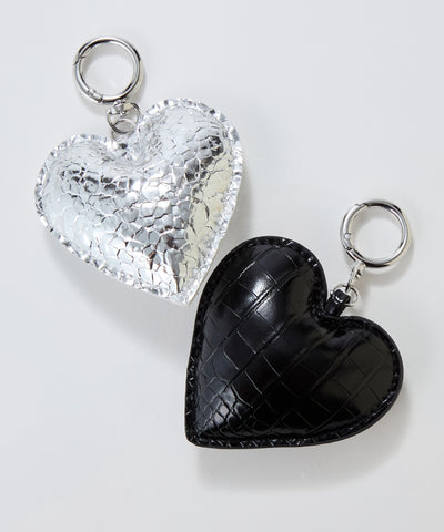 ハートレザーバッグチャーム