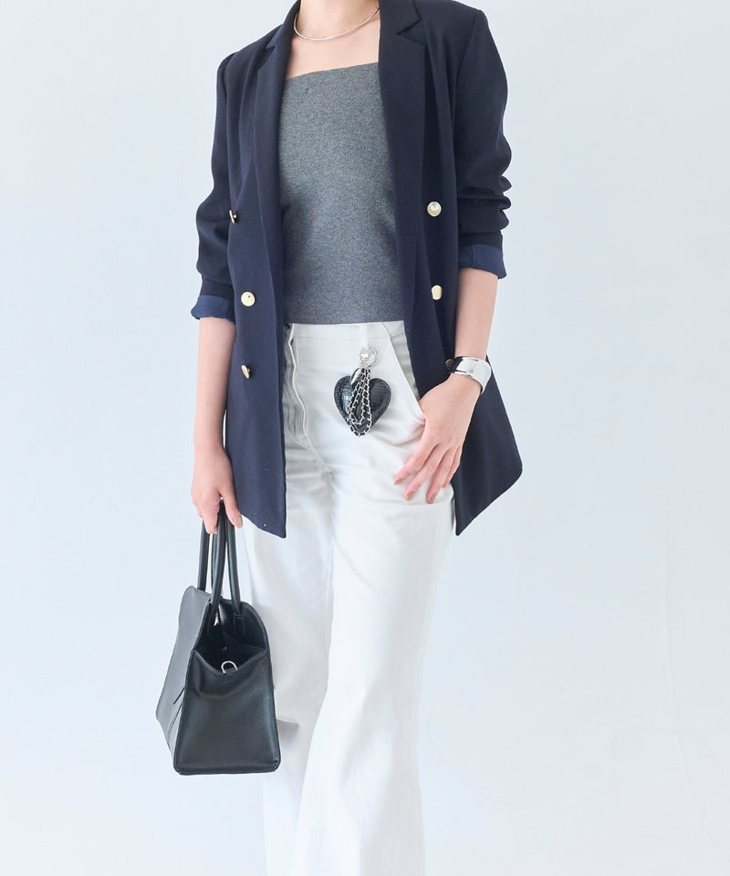 ハートレザーバッグチャーム