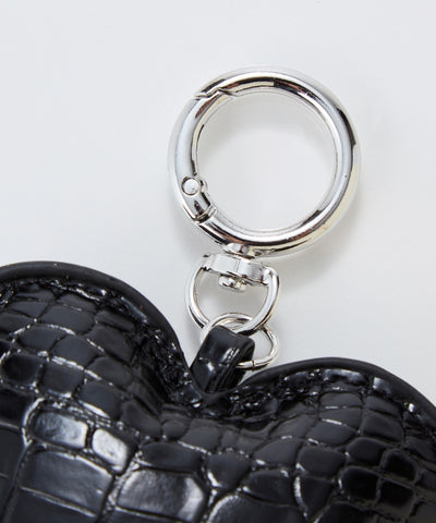 ハートレザーバッグチャーム